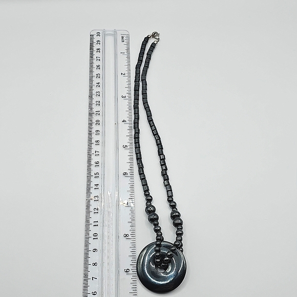 Hematite Donut Necklace - Picture 4 of 4